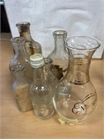 7 Vintage bottles / Needs Cleaning/ Ships