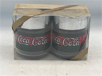 Coca Cola salt and pepper shakers Tiffany style