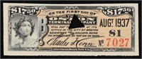 1937 Boston Terminal Company $17.50 Note Grades Se