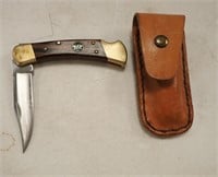 BUCK KNIFE IN LETHER POUCH W/EXTRA SHEATH