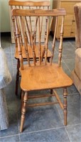 (2) WOODEN DINING CHAIRS