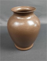 Vintage Brown Painted Glass Vase