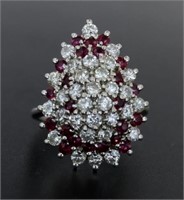 the 14kt Gold Natural 3.50 ct Ruby & Diamond Ring