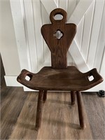 Vintage Wooden Birthing Chair