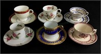 (6) China Espresso Cups & Saucers