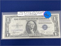 1935-B Silver Certificate Low # No In God Trust Un