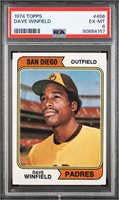 1974 TOPPS 456 DAVE WINFIELD RC PSA 6