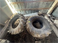 2 GOODYEAR TRACTOR TIRES W/ TUBES, (1)
