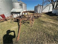 HORSE PULLED HAY RACK W/STEEL WHEELS