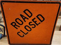 VTG Retired Road Closed Sign 30 + yrs old