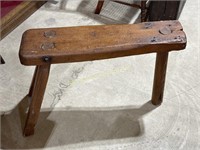 Saddle bench 19 inches high X 28 X 8