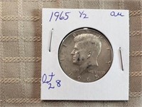 1865 Kennedy Half Dollar AU