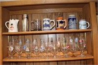 Large Selection of Collectible Beer Glasses,
