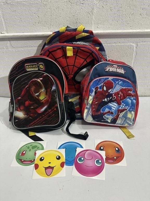 Spider Man Iron Man Kids Backpacks K12C