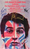 Rod Stewart & Small Faces signed promo concert pos