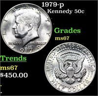 1979-p Kennedy Half Dollar 50c Grades GEM++ Unc