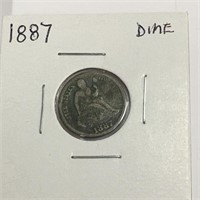 1887 Liberty Seated Dime