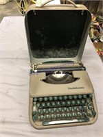 old manual typewriter in case