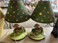 2pc Monkey Lamps