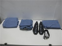 Assorted Coveralls, Shoes & Belt See Info