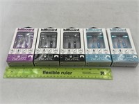 NEW Lot of 5- Billboard Titanium Earbuds W/ Mic