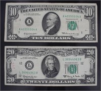 Radar Serial Federal Reserve Notes ($10 & $20)