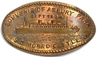 1934 Elongated Penny Souvenir of Asbury Park