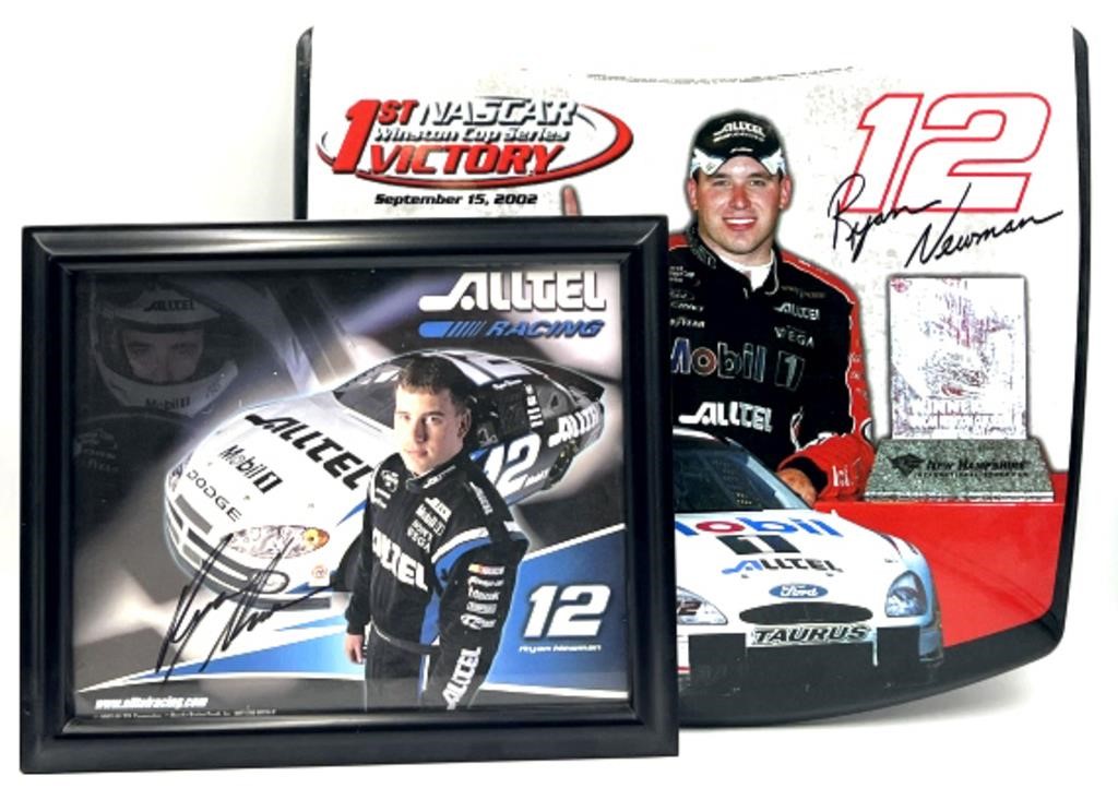NASCAR Ryan Newman Hood and Signed Picture