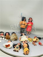 assorted Indigenous dolls c1968 to 1972