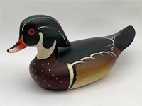 Hand Carved Wood Duck Male by John A. Nelson 1997