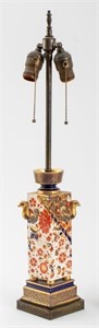 Japanese Imari Porcelain Vase Mounted as Lamp