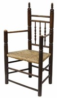 AMERICAN SPINDLE-BACK CARVER-TYPE GREAT CHAIR