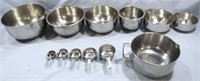 12PC STAINLESS NESTING MIXING BOWLS*MEASURING CUPS