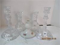 5 Glass Candle Holders