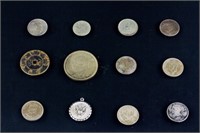 11 PC Assorted Chinese Coins and 1 Pendant