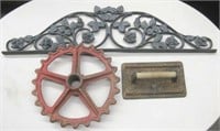 Lot of 3 Cast Iron Items
