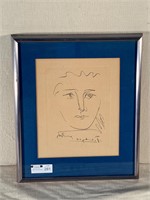 "Pour Roby"- Pablo Picasso Signed in Plate