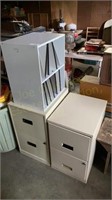 Two Metal Filing Cabinets, One Fiberboard Sorter