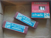 Vintage Chalk and erasers