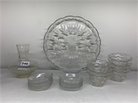ILLUSIONS LEAD CRYSTAL ROUND PLATTER, GLASS ICE