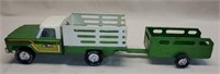 Vintage Green Nylint Farms Truck and Trailer