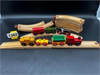 Vintage wooden trains and track
