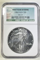 1986 ASE FIRST YEAR OF ISSUE NGC MS 69