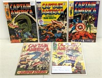 5 Vintage Captain America Comics