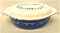 Pyrex Snowflake Blue 2.5Qt Covered Dish