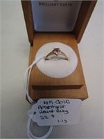 10K Gold Amethyst Heart Ring SZ 7 1.1 Gram