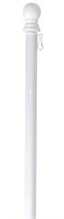 57" White Metal Flag Pole for House Flags Briarwo