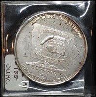 1oz .999 Silver Iowa Veterans Round