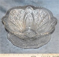 VINTAGE SCALLOPED EDGE BOWL & UNDERPLATE