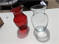 (2) Glass Vases